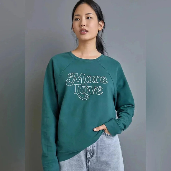 Anthropologie More Love Graphic Sweatshirt - Picture 1 of 6